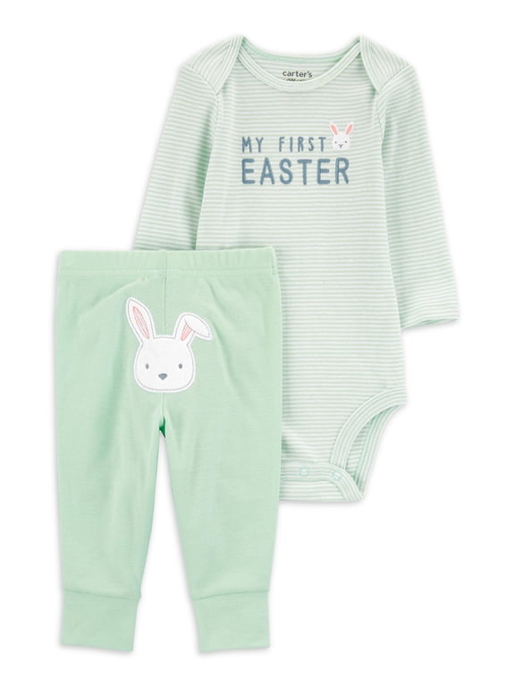 Baby Unisex Easter Outfit Set, 2-Piece, Sizes Preemie-12 Months