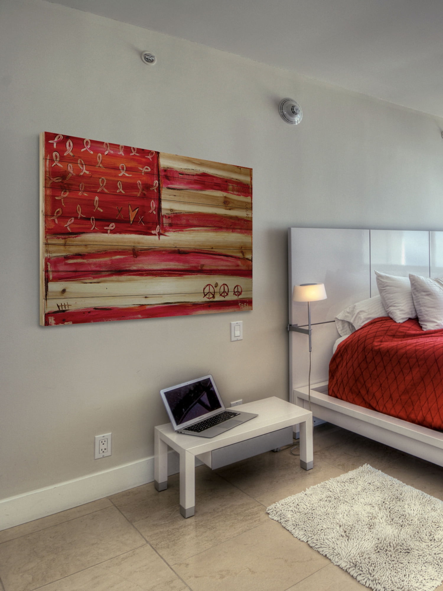 Marmont Hill "Thinking of Robin" by Tori Campisi Painting Print on Natural Pine Wood