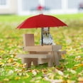 thumbnail image 3 of HLONK Squirrel Feeder Picnic Table with Umbrella Wooden Squirrel Picnic Table Feeder Squirrel Feeder Cute Chipmunk Feeder with Solid Structure for Squirrel Gift, 3 of 7