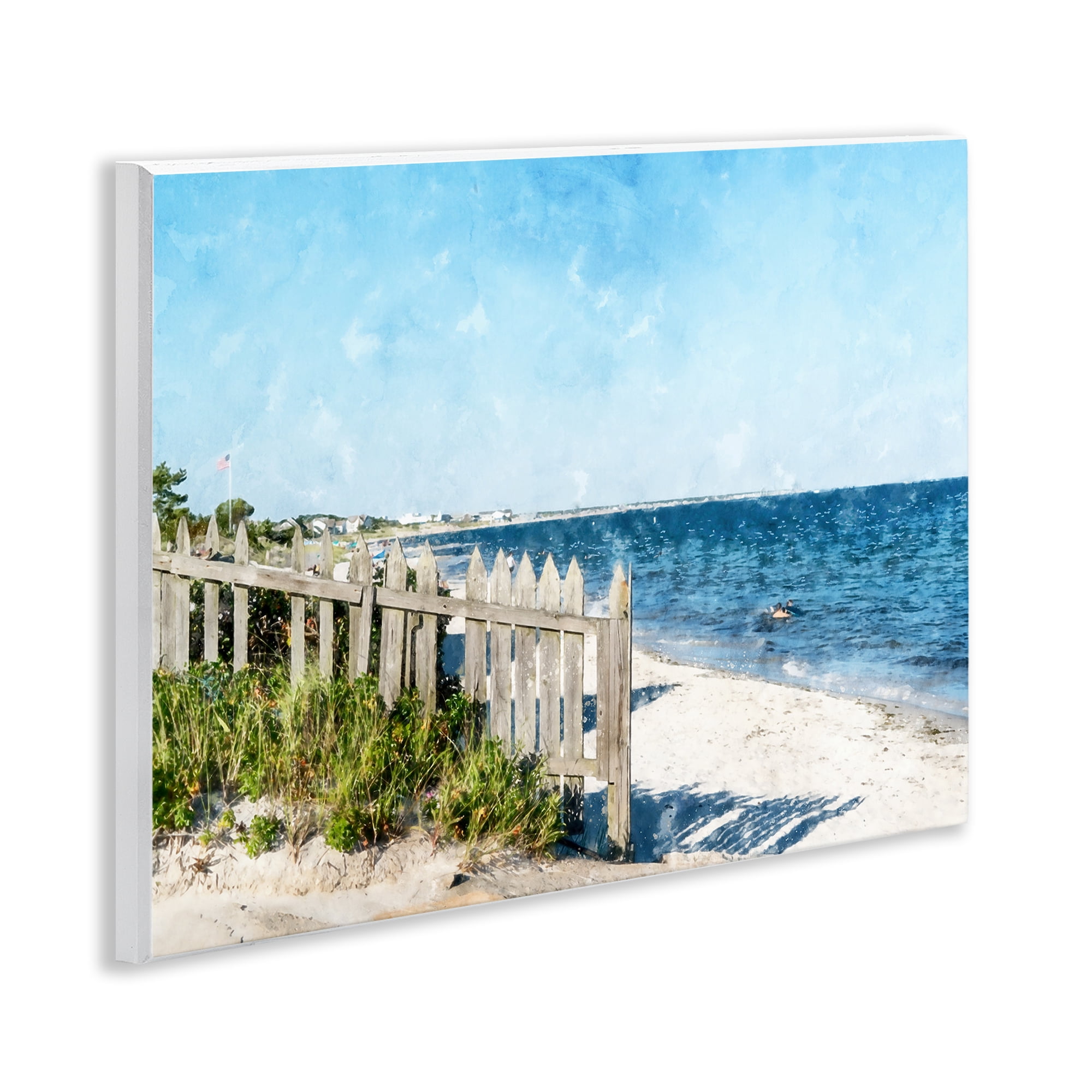 Stupell Industries Beach Pickets View Wall Plaque Art, design by Kim Curinga