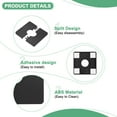 thumbnail image 2 of 2-Pack Wall Split Flange, for 1 Inch/25mm OD Pipe ABS Escutcheon Plate Square Plumbing Cover Plates [Black], 2 of 6