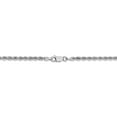 thumbnail image 4 of 14k White Gold 2.75mm Solid Plain Rope Chain w/ Lobster Clasp 20", 4 of 5
