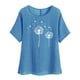 thumbnail image 1 of Vestidos Casuales Para Mujer, Blusas De Mujer De Moda Camisetas estampadas de moda para mujer, blusas casuales de lino holgadas de manga corta con cuello redondo y raglán, 1 of 6