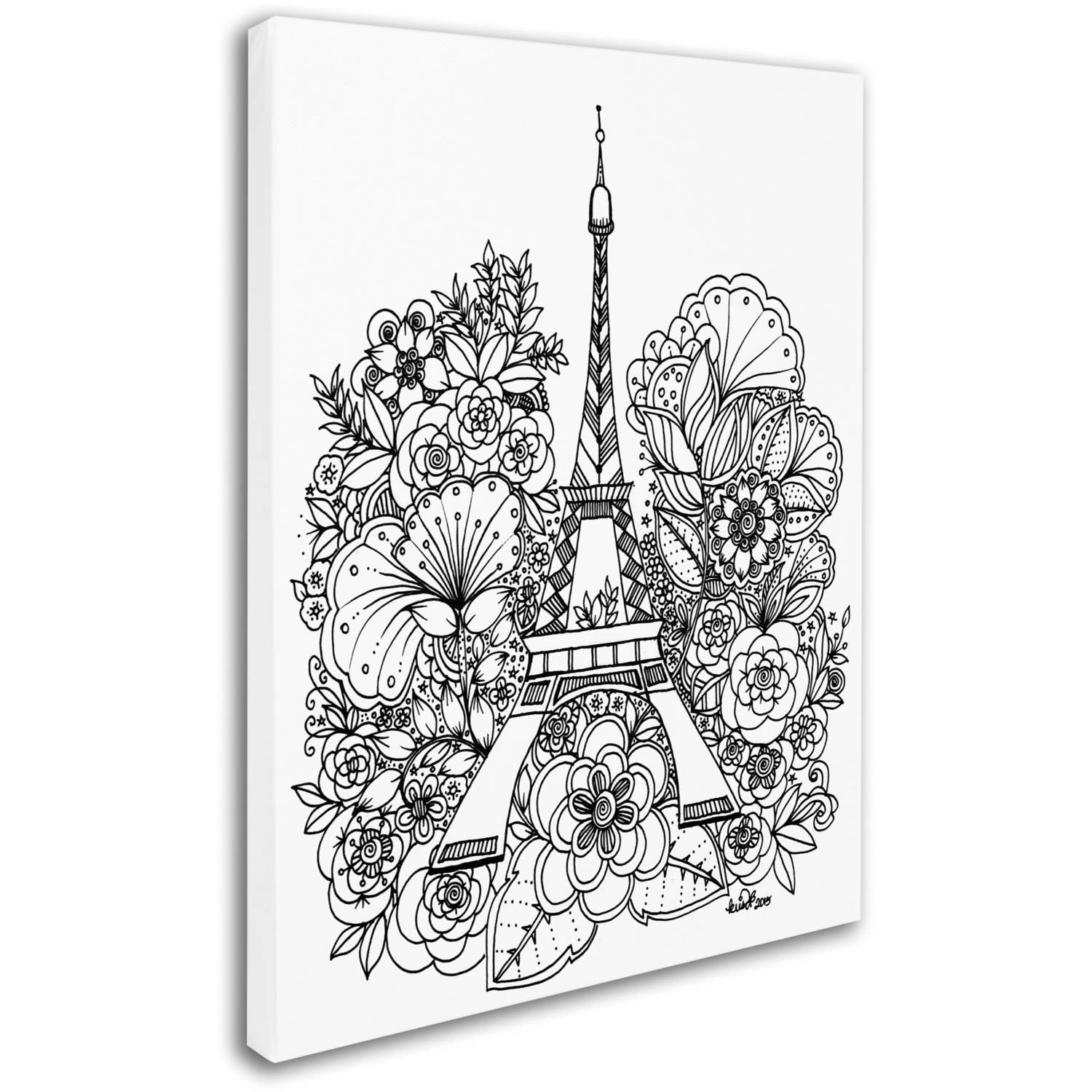 KCDoodleArt 'Paris' 14 x 19 Canvas Art