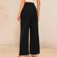 thumbnail image 3 of YIFUNIN Women's Solid Color Corduroy Straight Leg Pants, Loose Fit Casual Trousers for Fall Winter, Comfortable Ribbed Fabric Fashion,Black M, 3 of 6