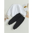 thumbnail image 5 of Infant Baby Boy Clothes 6M 12M 18M 24M 3Y Sweatshirt Outfit Long Sleeve Letter Pullover Tops Toddler Boys Fall Winter Pants Set, 5 of 9