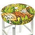 thumbnail image 3 of Xecao's Tropical Summer Fruit Print Stool Covers offer stylish, washable protection for PU round bar stools, perfect for home or commercial use., 3 of 7