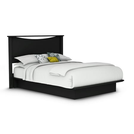 Beige Crackle Finish - South Shore SoHo Platform Queen Bed and Headboard, Multiple Finishes