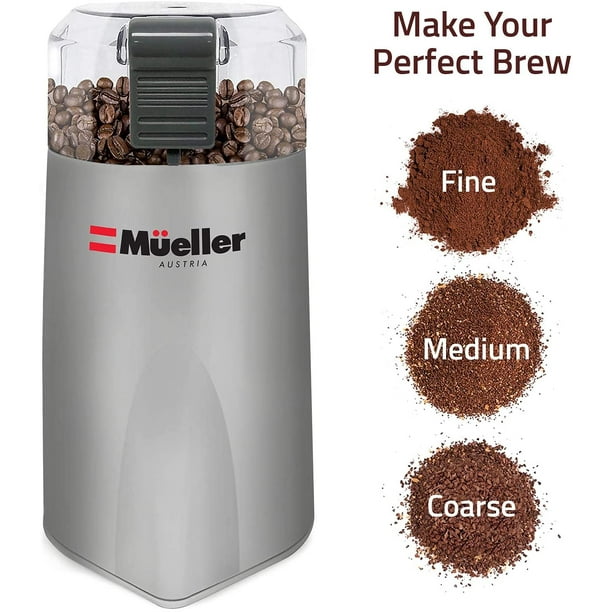 Mueller Austria HyperGrind Precision Electric Spice/Coffee Grinder Mill  with Large Grinding Capacity and Powerful Motor also for Spices, Herbs,  Nuts