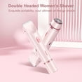 thumbnail image 2 of Dermave Bikini Shaver, Dermave Trimmer 2.0, 2 in 1 Bikini Trimmer for Women, Dual Head Shaver Women, 2 in 1 Wet & Dry Waterproof Electric Bikini Trimmer for Face, Body & Intimate Areas (Pink), 2 of 7