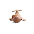 thumbnail image 5 of Wooden Hand Carved Swimming Dolphin Statue Sculpture Wood Decorative Home Decor Figurine Handcrafted Handmade Seaside Tropical Nautical Ocean Coastal Size: 8" long x 2" deep x 2" tall, 5 of 5