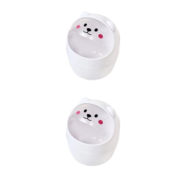 Toystoory Cubo de almacenamiento multiusos: imprescindible para cualquier cafetería o restaurante. Escritorio blanco de dibujos animados 2piezas