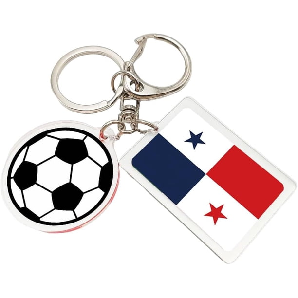 Yanonmyfd 2026 World Cup Soccer Keychain - 2026 World Cup Flag Keychain, Soccer Fan Gift & Souvenir (2PCS),Panama
