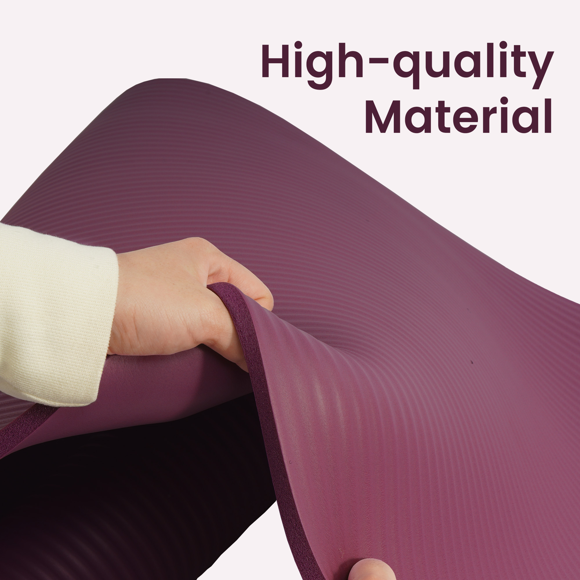 Flexwave Non-Slip Exercise Mat 71" × 24" ½" Red photo 4