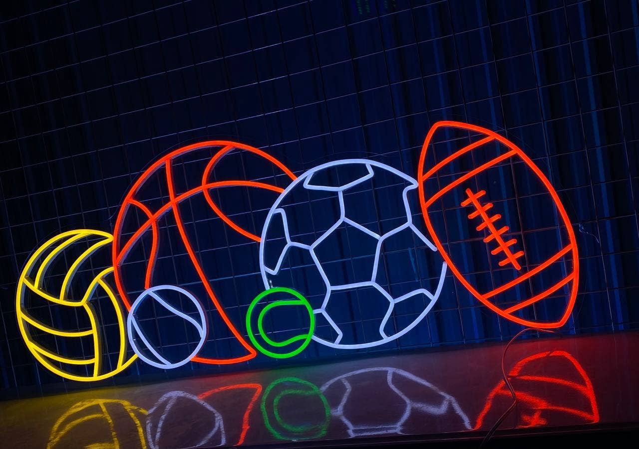 Glowneon Soccer Ball Neon Sign, Basketball Led, Ball Sport Led Light