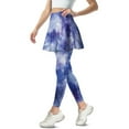 thumbnail image 2 of COEQINE Ruffle Pleated Tennis Skirted Legging with Pockets Starry Sky Pattern Elastic Yoga Skirts with Leggings for Women Breathable High Waist Golf Pickleball Leggings, 2XL, 2 of 7