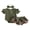 Army Green, variant on Baby Toddler Girls 3 Piece Outfits 3 6 9 12 18 Months Adorable Flower Embroidery Short Sleeve Crew Neck Jumpsuit and Denim Shorts Headband Clothes Set