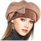 thumbnail image 1 of Women's 100% Wool Bucket Hat Felt Cloche Beret Dress Winter Beanie Hats, 1 of 2