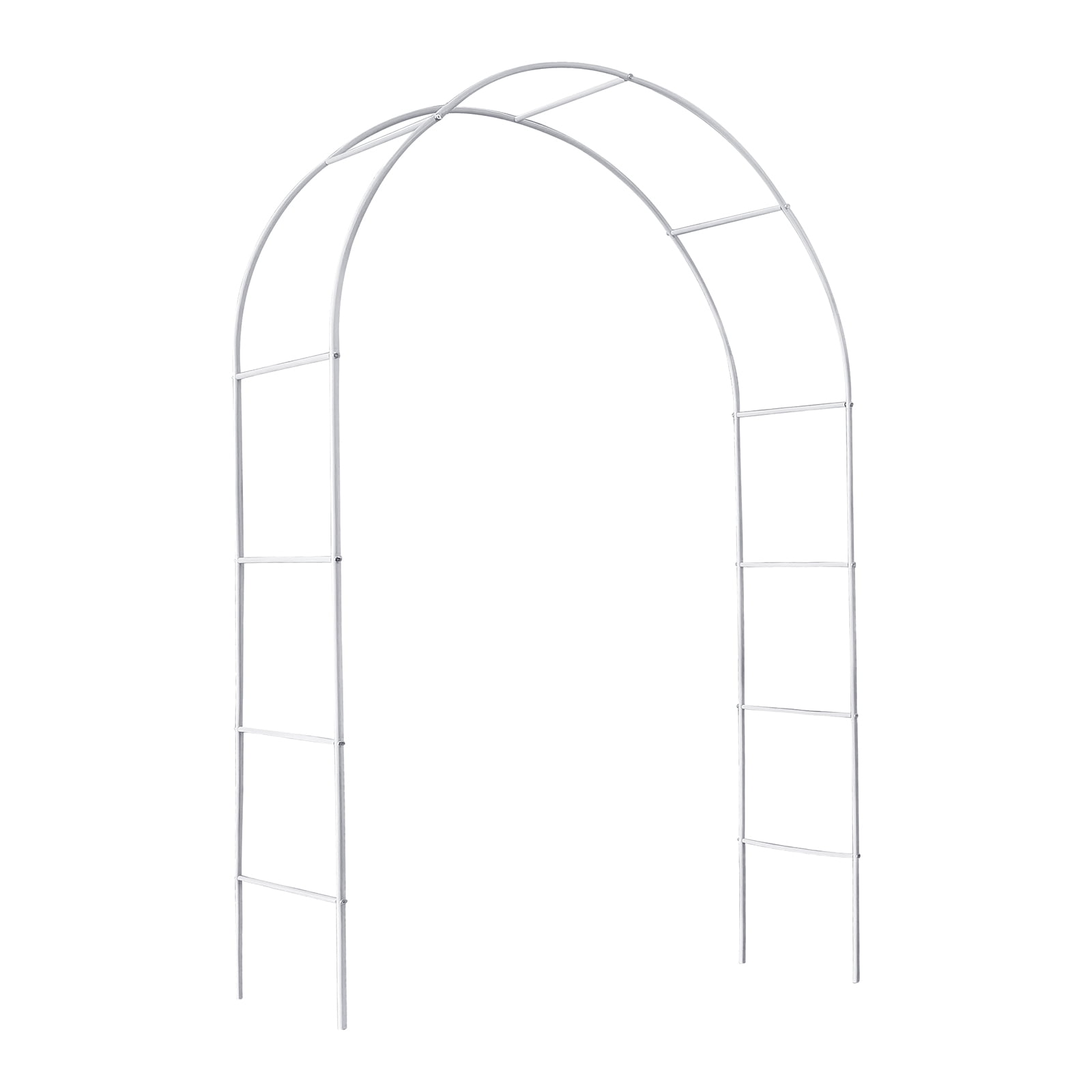 Skypatio 8ft Metal Garden Archway Trellis for Climbing Plants Support or Wedding Decor, White