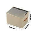 thumbnail image 3 of Fabric Folding Storage Box with Lid | Multi-Compartment Organizer for Underwear Socks & Small Clothing | 43x32x30cm Beige Gray Oxford Cloth | Space Saving Foldable Design for Wardrobe & Home Use, 3 of 6