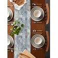 thumbnail image 2 of Ldtrchee Gray Blue Table Runner 90 Inches, Abstract Contemporary Graffiti Art Ombre Simple Bed Runner Dresser Scarves Tabletop for Indoor Outdoor Parties/Ceremony/Banquet, 13" x 90", 2 of 8