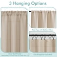 thumbnail image 5 of Chyhomenyc Linen Valance for Windows, Light Filtering Faux Linen Textured Decorative，Rod Pocket Cafe Small Short Window Valance for Kitchen Bathroom Laundry Basement, 60Wx14L inch, 1 Piece, 5 of 7