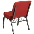 thumbnail image 4 of Flash Furniture Hercules Series 21"W Upholstered Adult Church Chair with Book Rack, Crimson, 4 of 9