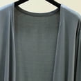thumbnail image 5 of Ke1Clo Women Cardigan Lightweight Soft Long Sleeve Solid Casual Loose Knit Tops Spring Summer Fall Beach Vacation Travel Party Cardigans Gray Free Size, 5 of 6