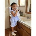 thumbnail image 5 of Loicainy Baby Girls clothes Cute Checkered Outfit 6 12 18 24 Months 2T 3T 4T Bow Sling Top Ruffle Shorts for Summer Play, 5 of 10