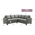 thumbnail image 2 of Glory Furniture Sandridge G513B-SC Sectional, Gray, 2 of 6