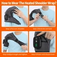 thumbnail image 4 of Wrongduck Cordless Heated Shoulder Brace Wrap with Massage, 3 Heat & Vibration Modes, 5000mAh Rechargeable Heating Pad Shoulder Massager for Men and Women, 4 of 7