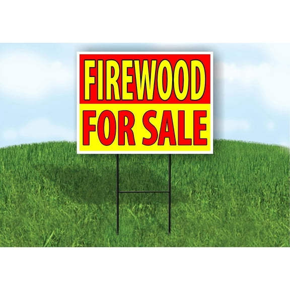 Firewood For Sale Red Yellow Yard Sign Road Sign With Stand
