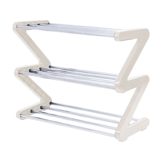 A2 Modern Z Design Shoe Rack Multi Level Storage Shelf Durable Metal Construction Space Efficient Entryway Organizer Easy Clean Assembly #l3K4z