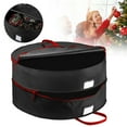 thumbnail image 1 of Christmas Home Textile Storage Wreath Storage Container 30 Inches Christmas Wreath Storage Bag 2 Layer Storage Thickened Cloth Water Proof Material With Zipper Reinforced Handle Dusts Proof Red, 1 of 9