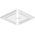 thumbnail image 2 of 14"W x 9 3/8"H x 1"ID x 4 3/4"C x 1"P Diamond Architectural Grade PVC Contemporary Ceiling Medallion, Two Piece, 2 of 11
