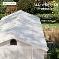 thumbnail image 3 of Patiowell 4'x8' Outdoor Resin Storage Shed, Lockable Garden Tool Shed, Durable Design for Yard Storage, White, 3 of 9