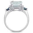thumbnail image 4 of Everly Women's Aquamarine and Sapphire Sterling Silver Engagement Ring, 4 of 8