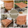 thumbnail image 6 of Boho Orange Tapestry for Bedroom Wall Hanging Tapestry, Country Style Bohemian Floral Retro Tribal Ceiling Backdrop Tapestries Poster Blanket Wall Decor for Teens Room Living Room Dorm 55" x 73", 6 of 8