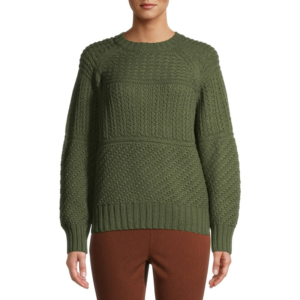 Time and Tru Time and Tru Women's Mixed Stitch Sweater