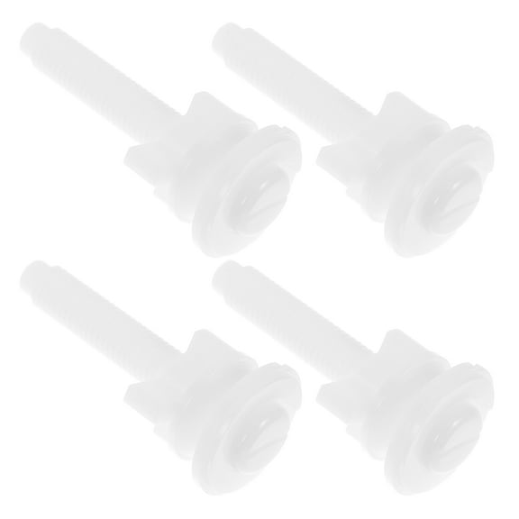 WHAMVOX 4Pcs White POM Plastic Toilet Lid Screws for Secure Installation 11.8x7.9in