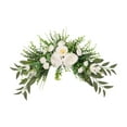 thumbnail image 4 of Arco de flores artificiales para boda, guirnalda floral para dintel de puerta, 50 x 25 cm Blanco, 4 of 9