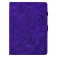 thumbnail image 2 of SaniMore Wallet Case for iPad Pro 11" 4th/3rd/2rd/1st Gen 2022/2021/2020/2018, Auto Sleep/Wake, PU Leather Magnetic Cover with Pencil Holder Card Slot & Kickstand Full Body Protective Shell, Purple, 2 of 7