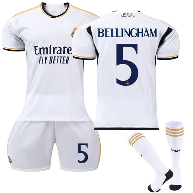 2023-2024 Real Madrid Home Soccer Jersey No. 5 Bellingham NO.5 NO.5 adult S