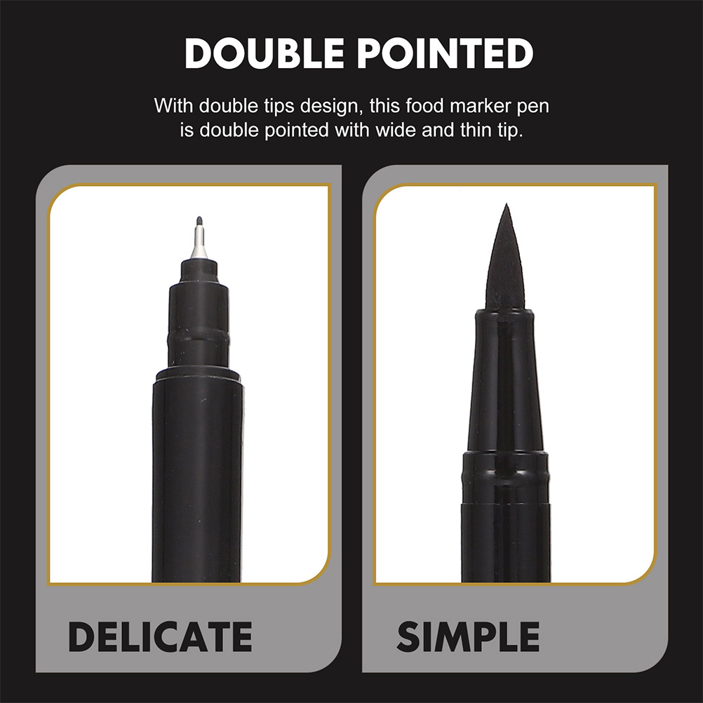 Frcolor 4pcs Edible Markers Doubletips Food Coloring Markers