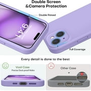 Totowood Silicone Back Cover Cell Phone Case for Apple iPhone 15 Plus, Purple