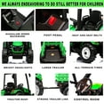 thumbnail image 2 of Kidsera 24V Kids Ride On Tractor Green, 3in1 Riding Tractor with Detachable Trailer and Front Shovel, Dual Motor Battery Powered Electric Riding Toy for Girls&Boys, 2 of 6
