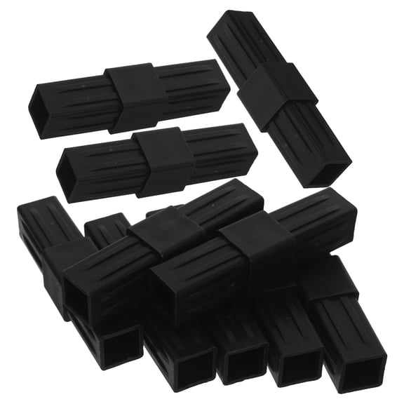 Uonlytech 10pcs Extension Connector Black Plastic Ribbed Inserts