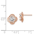 thumbnail image 2 of 10k Rose Gold Cubic Zirconia Cz Stud Earrings, 2 of 6