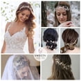 thumbnail image 3 of Diadema de boda dorada, tocado bohemio para piezas de cabello nupcial, perla de cristal, vid, flor, Halo, accesorios para el cabello de boda Zhivalor Moños y Diademas Infantiles, 3 of 8