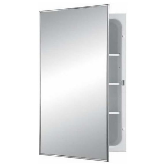 468BC Basic Styleline Recessed Steel Medicine Cabinet, White Standard